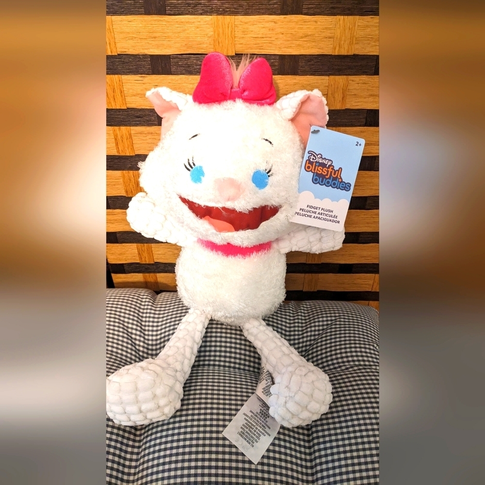 Disney Marie Plush Aristocat Unique Fidget Arms Slide Stuffie New